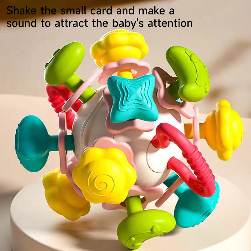 Baby Teether Rattle Hand Grip Sensory Ball Toy Newborn