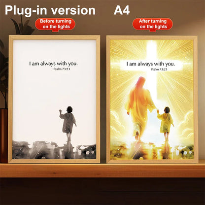 Jesus LED 4D Wall Art Lamp Picture Frame PVC Devotional