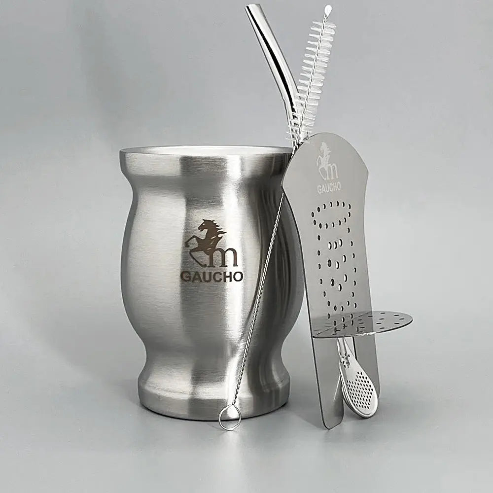 Yerba Mate Bombilla Set Stainless Steel Mate Kit Easy Clean