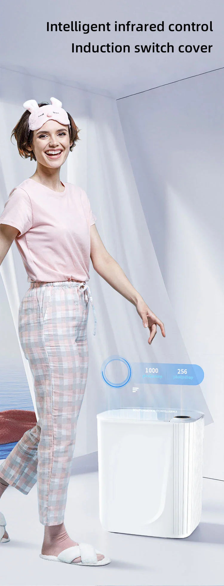 Smart Sensor Trash Can 20L Type C Rechargeable Bathroom