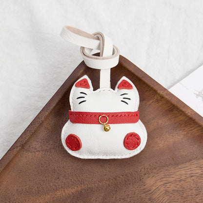 Porte-clés porte-bonheur en cuir sans visage noir confortable mignon cadeau