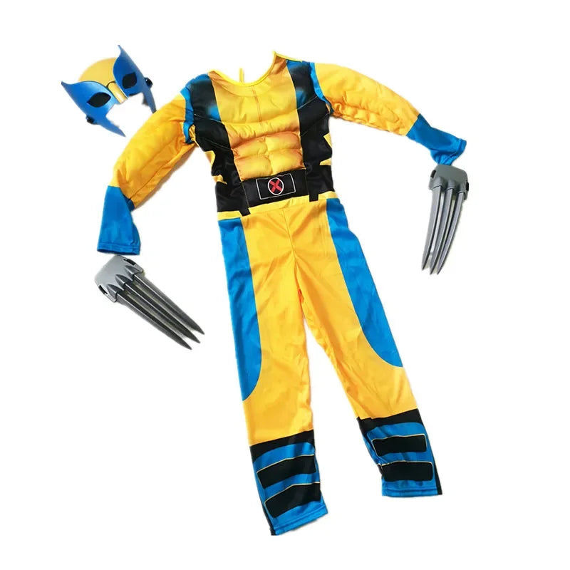 Deluxe superheldencosplaypak voor kinderen met masker, Halloween- en kerstkostuum, verkleedkostuum 2026