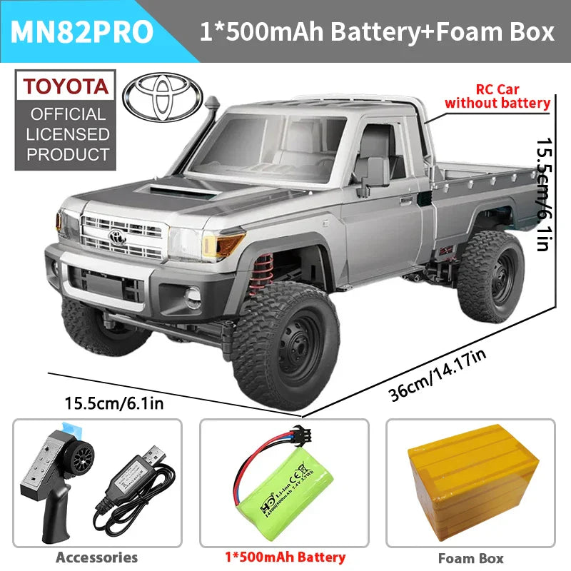 Remote Control Car 1/12 Scale 4WD Off Road RC Pickup Truck Toy For Kids Christmas Gift