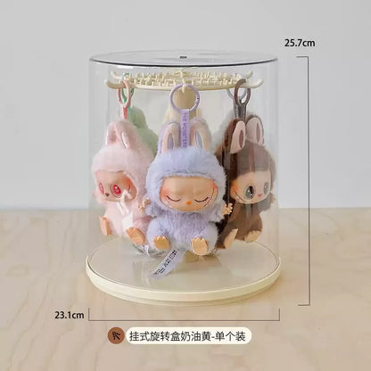 Display Case Transparent Roterende Plysdyr Figur Stativ Samler Display, Efterår 2025 Støvtæt Gaveidé