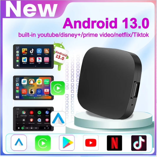 Android TV Box CarPlay AI Wireless BuiltIn Play Store Android Auto YouTube Netflix Fall 2025 Trend Gift