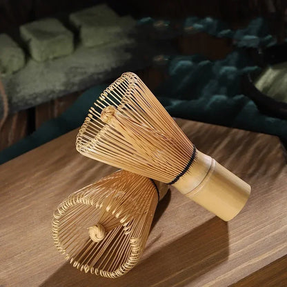 Matcha Whisk Bamboo Tea Set With Stand Spoon Handmade