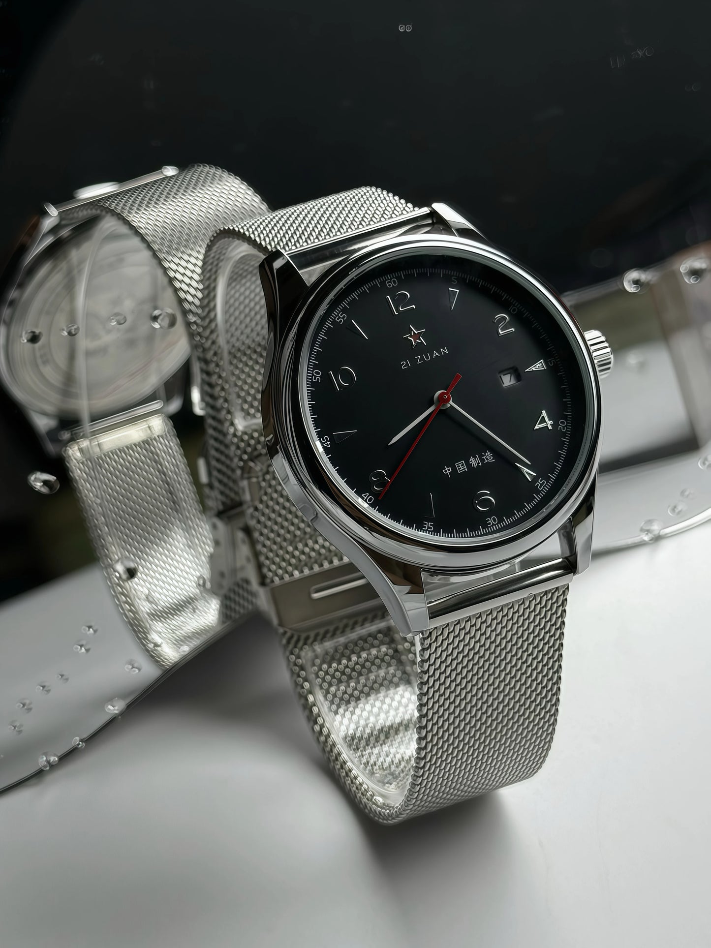 Pilot Watch 41mm Mesh Strap Stainless Steel Classic