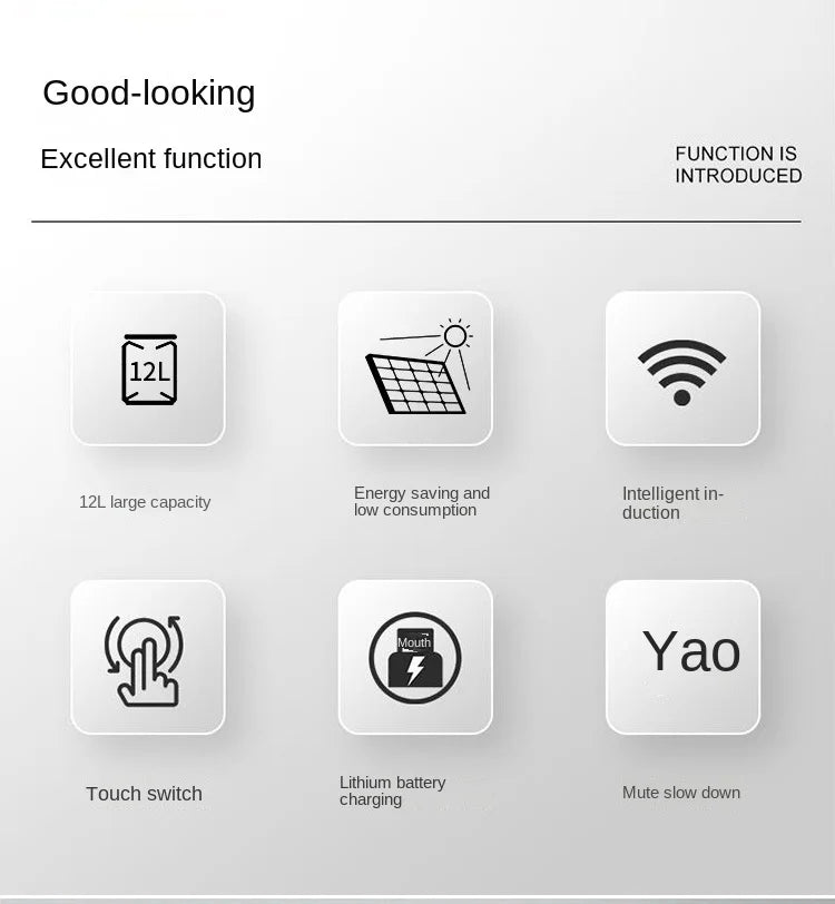 Smart Trash Can Automatic Sensor Bin Touchless Odor Control