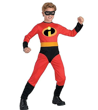 The Incredibles rood superheldencosplaypak en masker, complete set voor kinderen en volwassenen, Halloween 2026