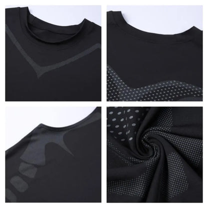 Quick-dry men's compression tank top – polyester, sleeveless, gym and bodybuilding vest