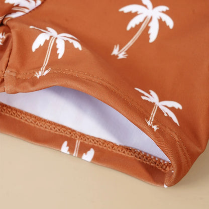 Costumi da bagno morbidi per ragazzi - set 2 pezzi con maglia protettiva a maniche lunghe, poliestere, per spiaggia e surf