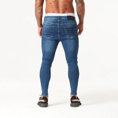 Shascullfites Spray On Jeans Män Hip Hop Distressed Ripped 3 Färger Super Skinny