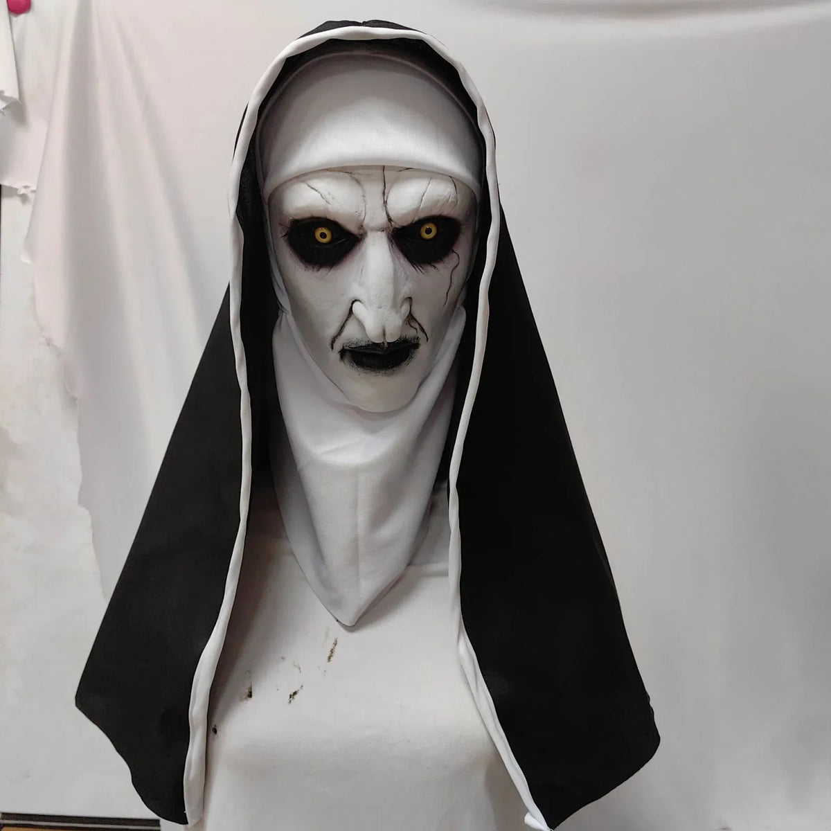 Halloween-cosplaymasker van nylon voor het hele gezicht met horrornon-thema, spookhoofdbedekking voor dames, attribuut voor spookhuis en feest 2026