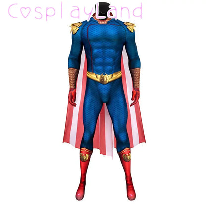 The Boys Homelander Superhero Bodysuit and Cloak Halloween Cosplay Costume for Adults XS–XXXL 2026