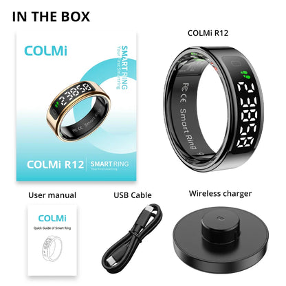 Smart Ring Health Monitor Wearable 5 ATM Waterproof Wireless Charging Fall 2025 Trend Gift