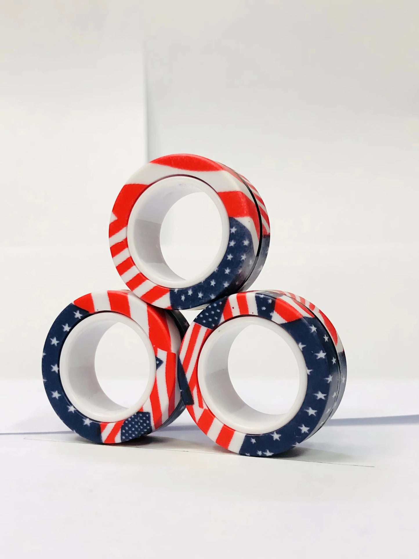 Magnetic Fidget Rings Set 3Pcs Stress Relief Spinner