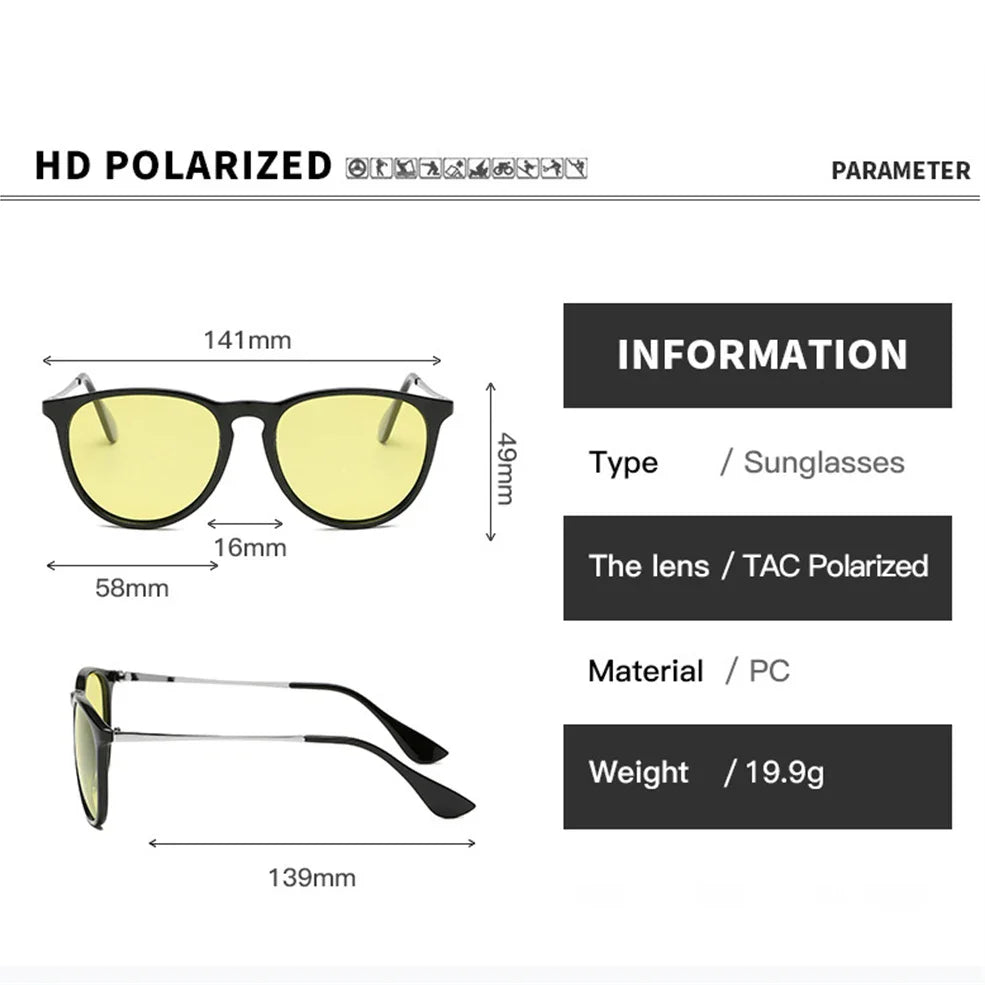 Photochromic Sunglasses For Night Driving Polarized UV400 Lenses Color Changing Glasses Fall 2025 Trend