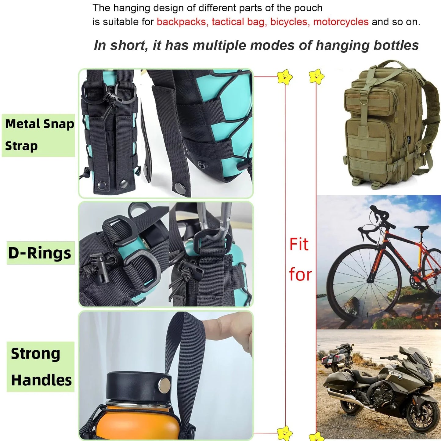 Molle Water Bottle Holder – Tactical Pouch for Outdoor Gear, Fall 2025 Trend, Durable 1000D Fabric