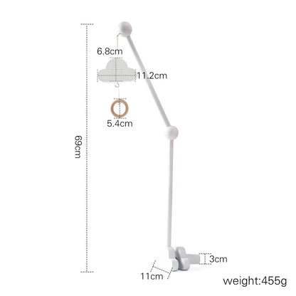 Móvil de cuna de conejo de madera Juguetes sensoriales para recién nacidos Suave