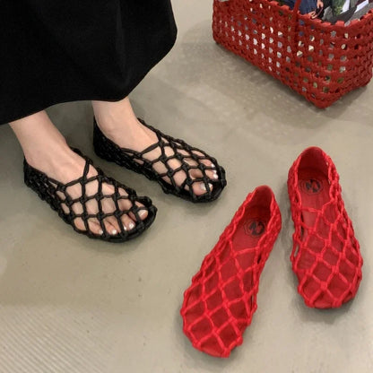 Breathable Women’s Ballet Flats - Mesh Weave, Summer