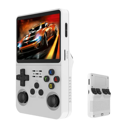 Consola de videojuegos portátil retro R36S - Pantalla IPS de 3,5", almacenamiento de 64 GB, sistema Linux