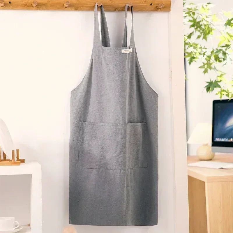 Apron Cotton Linen Minimalist Japanese Korean Kitchen And Florist Apron Fall 2025 Breathable Durable