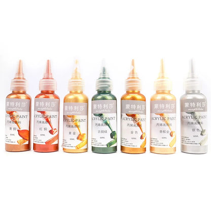 Acrylverf set metallic afwerking waterdicht kleurvast voor DIY knutselwerk lente 2026 trend