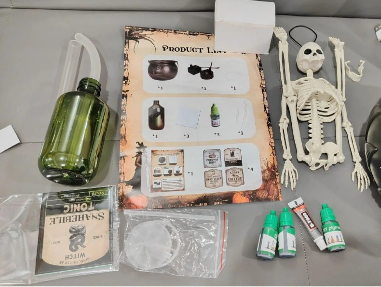 Witch Cauldron Fog Machine Halloween Prop With LED Glow