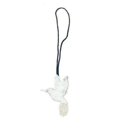 Kokospalme paljettmerke nøkkelring veskeanheng håndlaget