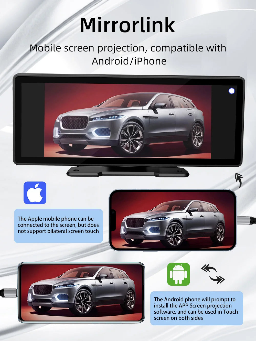 CarPlay Wireless Head Unit 10.26 Inch IPS HD Car Stereo Con Telecamera Posteriore Android Auto Fall 2025