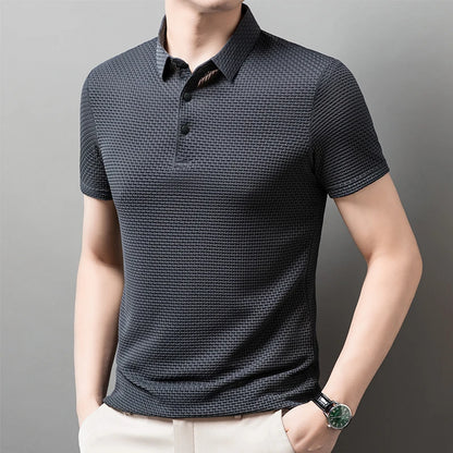 Breathable men's polo shirt – short sleeve, casual summer style, slim fit versatile top