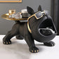 Resin Bulldog Storage Sculpture - Stylish Key Holder & Candy Tray for Home Decor