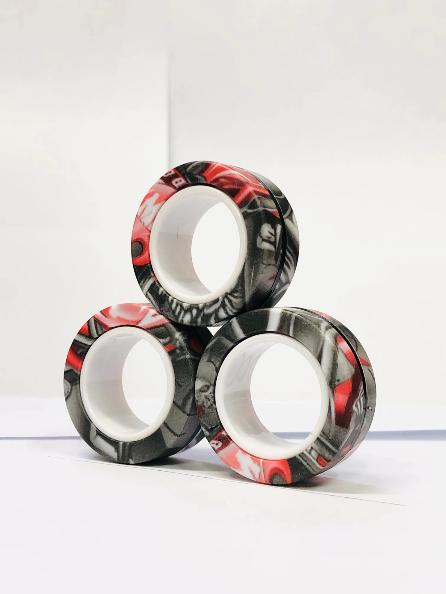 Magnetic Fidget Rings Set 3Pcs Stress Relief Spinner