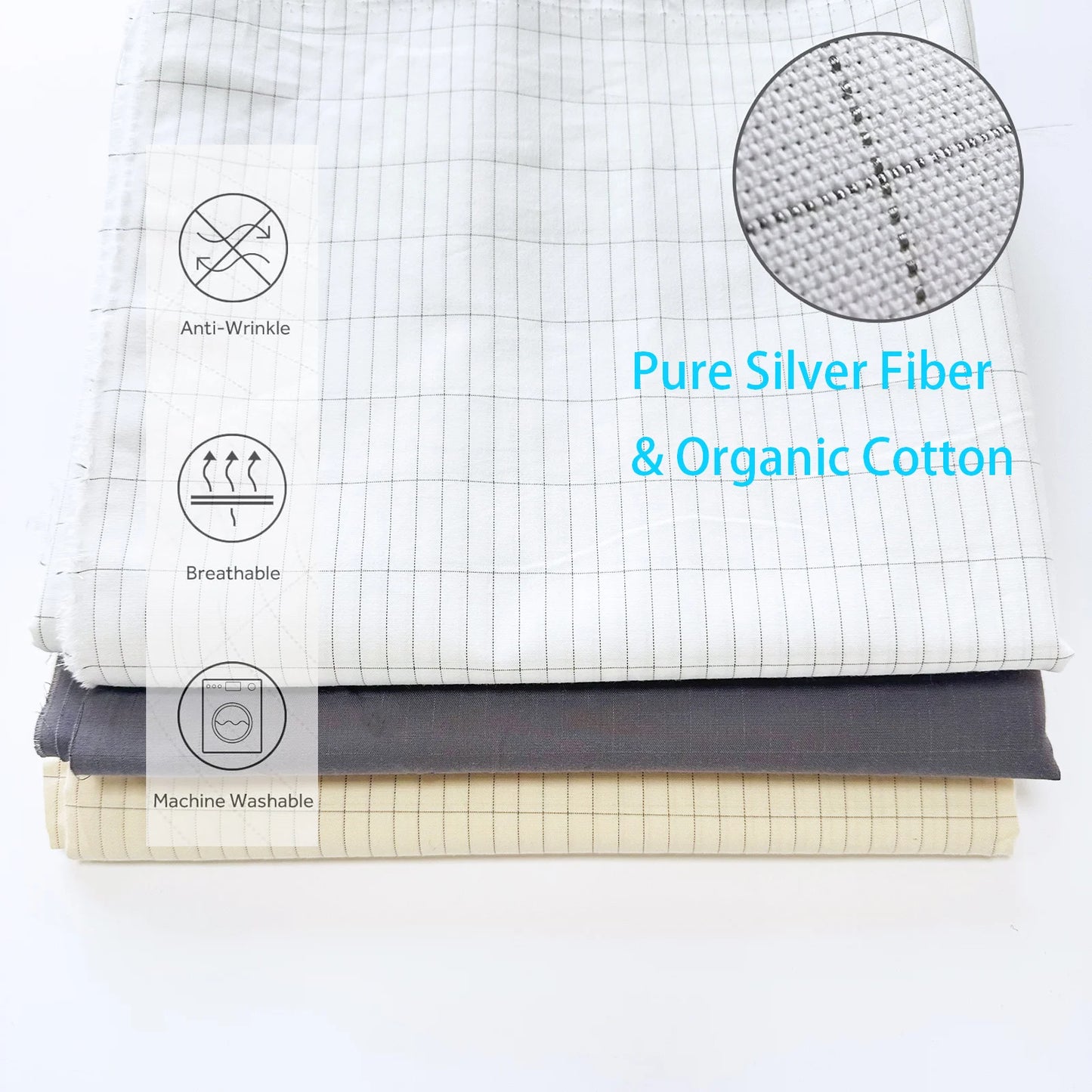 Earthing Fitted Sheet Grounding Silver Fiber Mattress