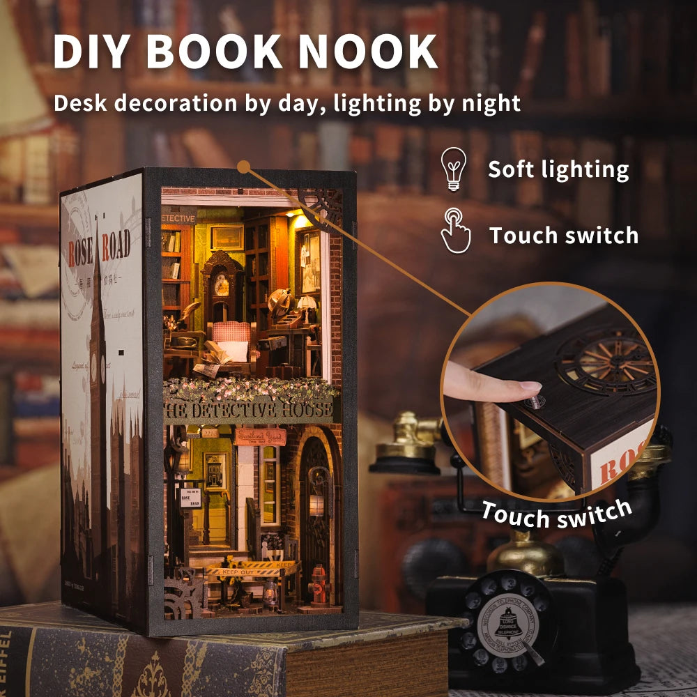 Rolife Book Nook Kit Angolo Floreale con Luci LED Kit Casa in Miniatura Fai da Te Puzzle 3D in Legno per Adulti per Costruire Libreria Decorazione Natale Regalo Compleanno Rolife Book Nook Kit Angolo Floreale con Luci LED Kit Casa in Miniatura Fai da Te Puzzle 3D in Legno per Adulti per Costruire Libreria Decorazione Natale Regalo Compleanno