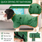 Microfiber Dog Bathrobe Towel - Adjustable Absorbent Coat for Cats & Dogs, Pet Grooming Care