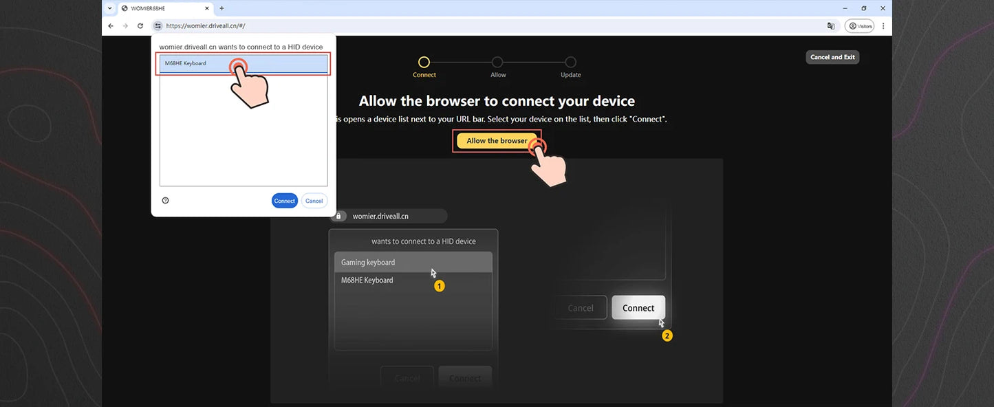 Tastiera meccanica 68 tasti effetto Hall RGB cablata compatta