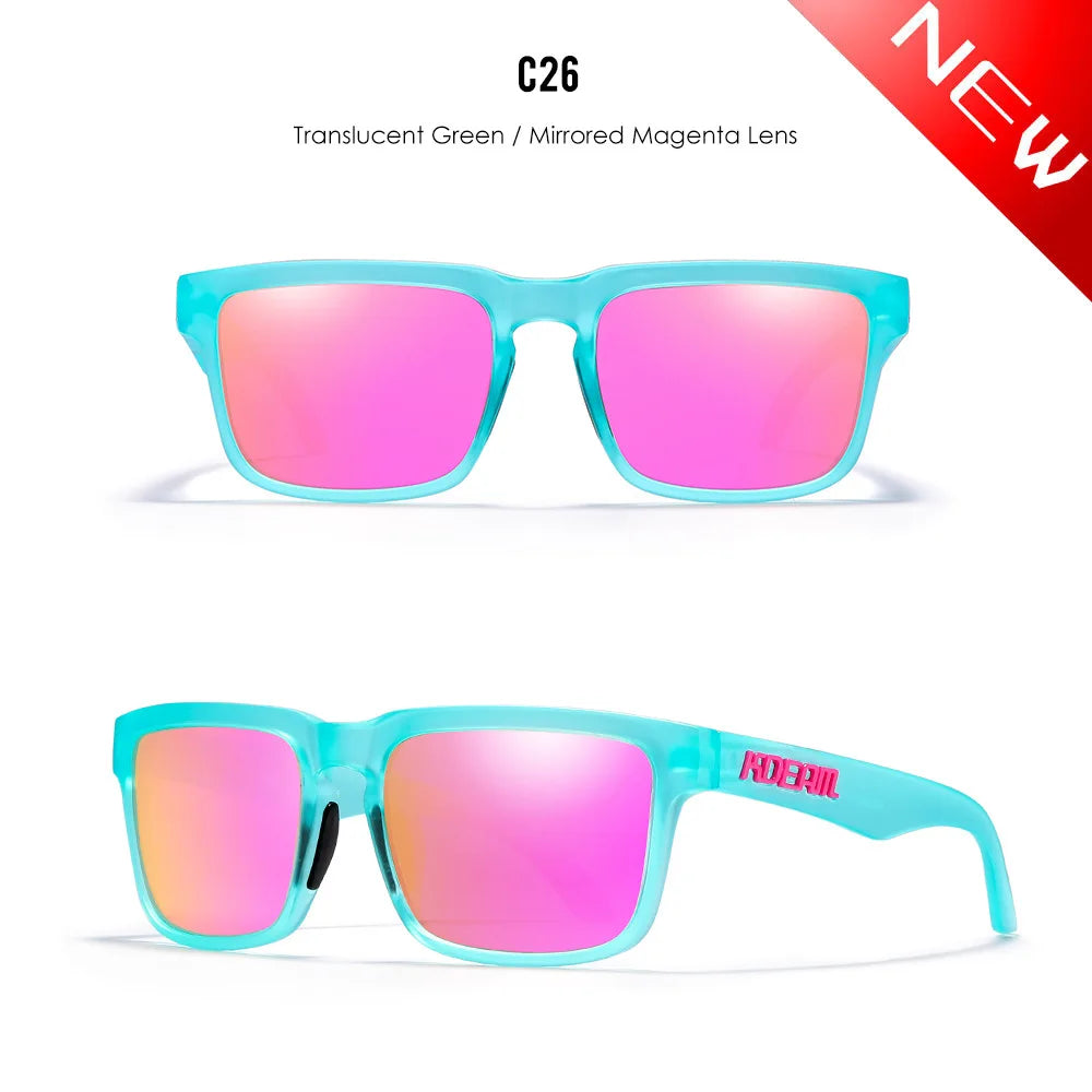 Lunettes de soleil polarisées unisexes pour l'extérieur tendance été 2026 Verres miroir légères Protection UV Idée cadeau
