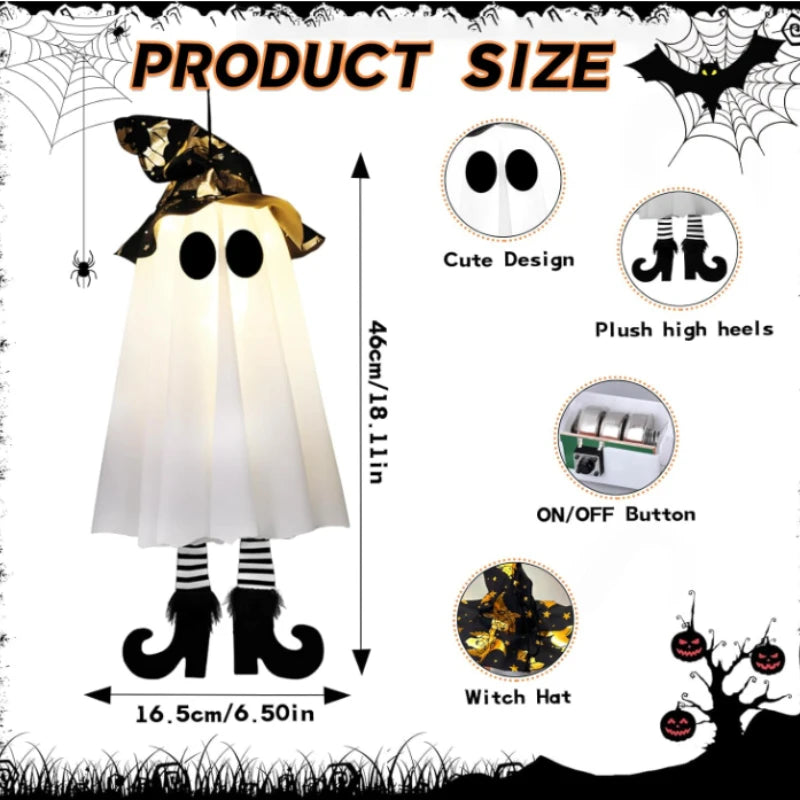 Halloween LED Witch Ghost Hanging Ornament Lamp Horror Set for Home Outdoor Yard Party Decoration 2026