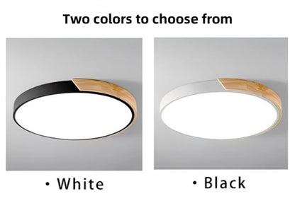 Japandi LED loftslampe nordisk træ moderne blød glød diffuser