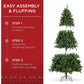 Pre-Lit Artificial Christmas Tree with Pinecones & Berries - 250 Lights, Easy Assembly, Holiday Decor