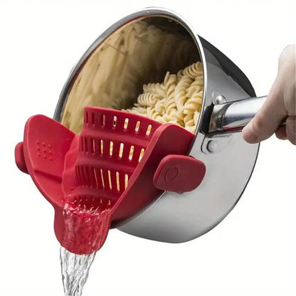 Adjustable Clip On Pot Strainer - 1pc Kitchen Strainer for Pans and Bowls