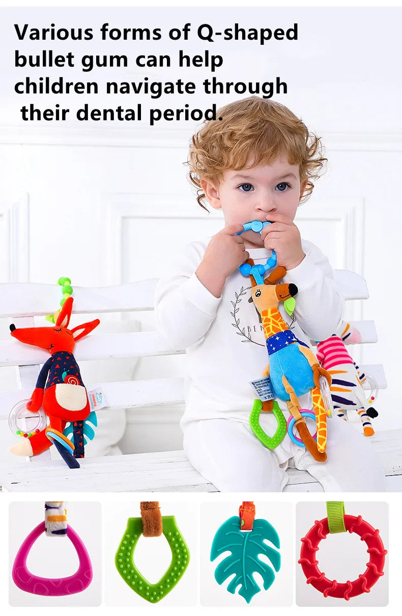 Giraffe Spiral Crib Toy Newborn Sensory Toys Rattle