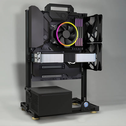 Boîtier PC en aluminium à cadre ouvert Rack EATX refroidissement liquide