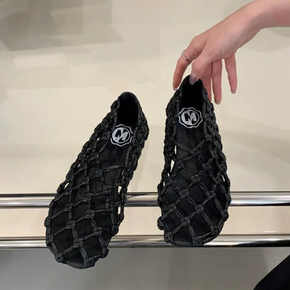 Breathable Women’s Ballet Flats - Mesh Weave, Summer