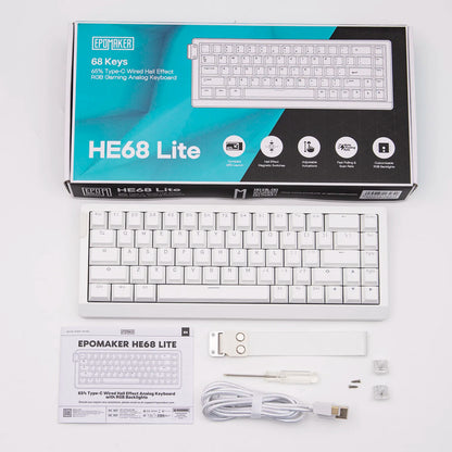 Teclado Mecánico Cableado Magnético al 65 Porciento con Retroiluminación RGB