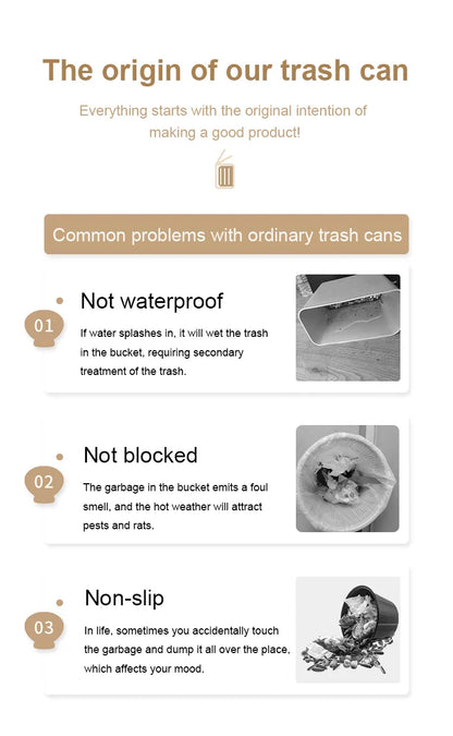 Automatic Sensor Trash Can Narrow Roman Stripe Bathroom Bin