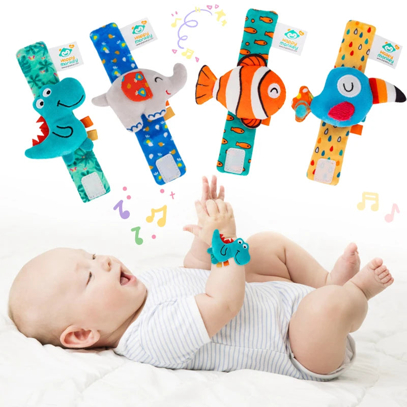 Baby Wrist Rattle Set Newborn Sensory Toys Soothing Gift