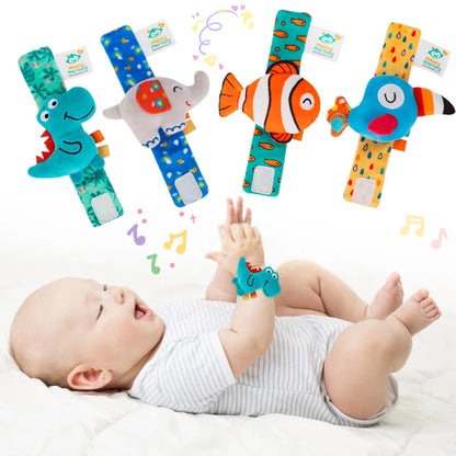 Baby Wrist Rattle Set Newborn Sensory Toys Soothing Gift