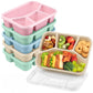 Durable 4-Compartment Bento Lunch Box for Kids - BPA-Free Reusable Meal Prep Container